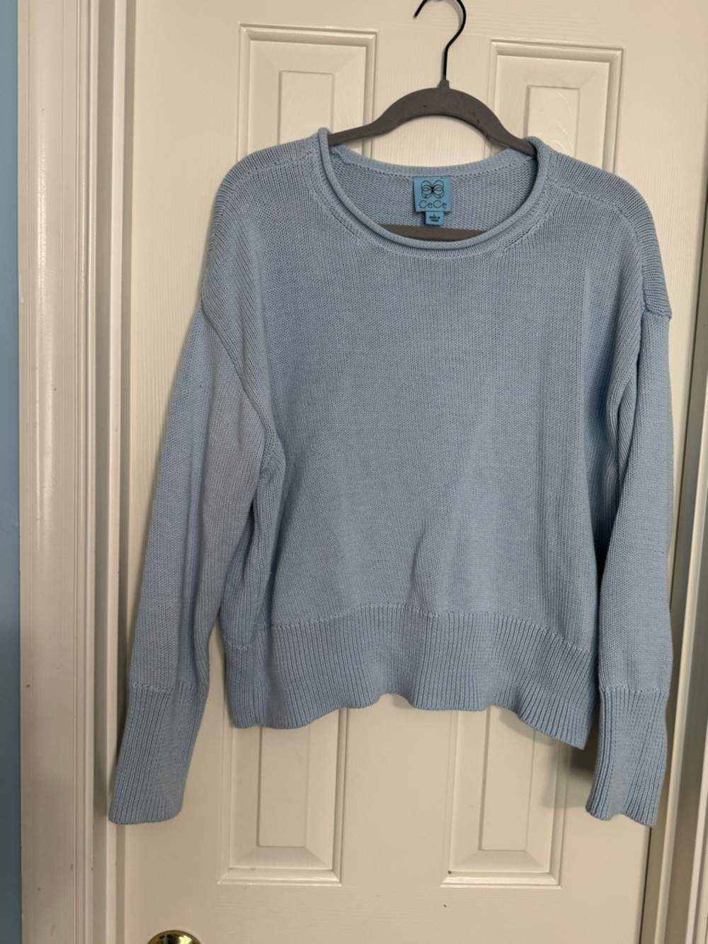 CeCe Pale Blue roll neck Sweater
